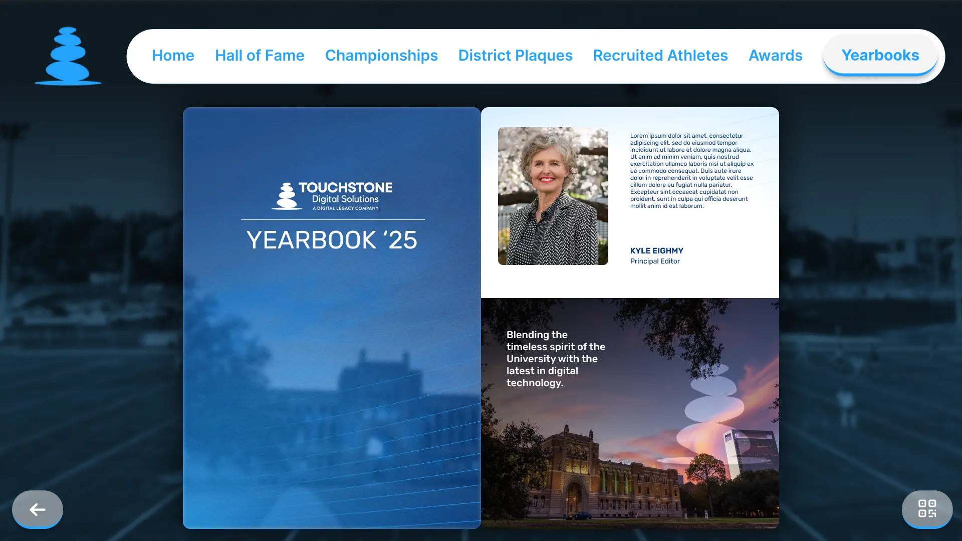 Touchstone Web UI - Yearbooks